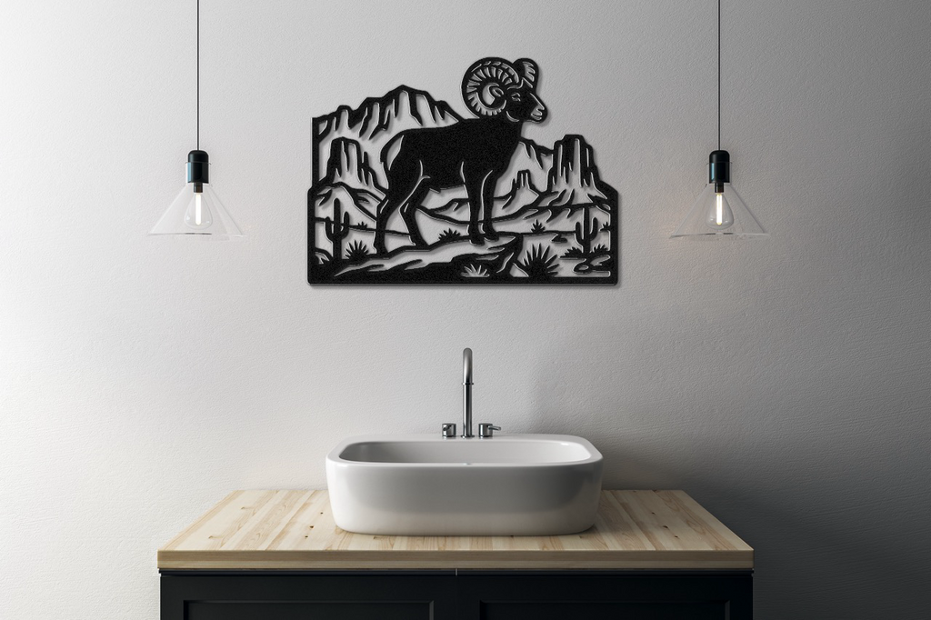 Arizona Bighorn Sheep Metal Wall Art