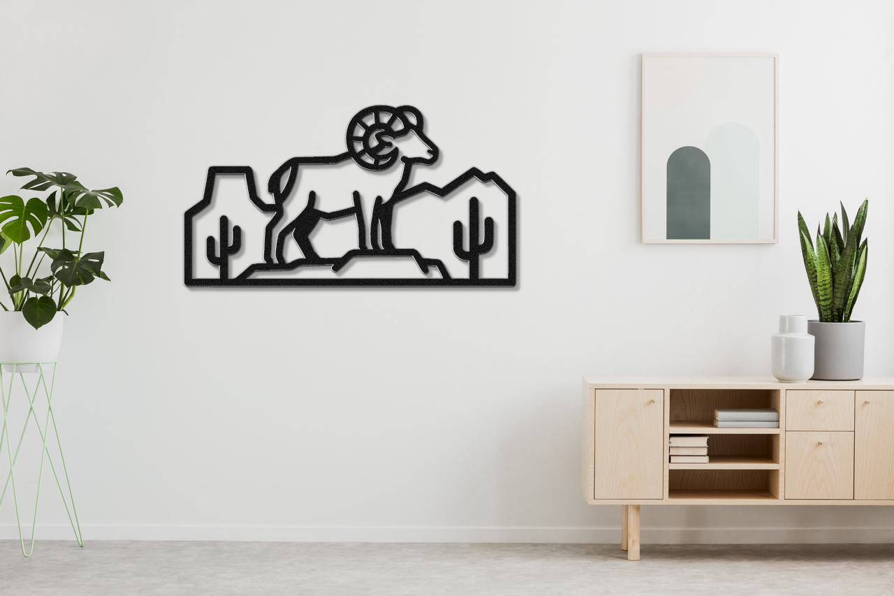 Arizona Bighorn Sheep Metal Wall Art