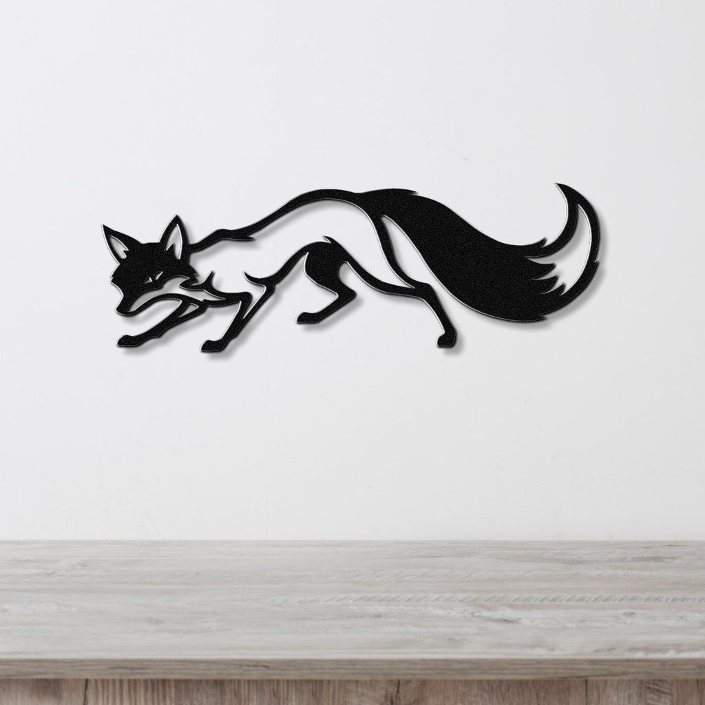 Sneaky Fox Metal Wall Art