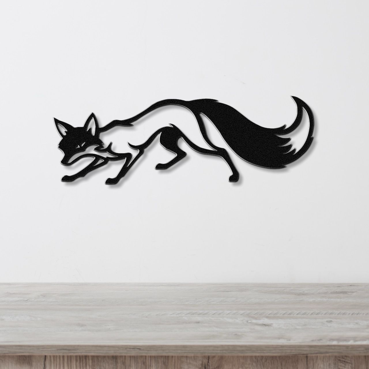 Sneaky Fox Metal Wall Art