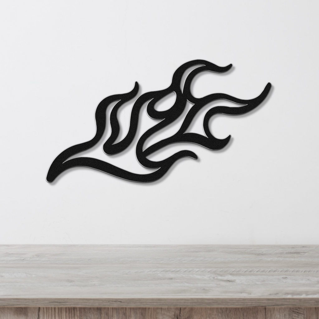 Abstract Fire Metal Wall Art