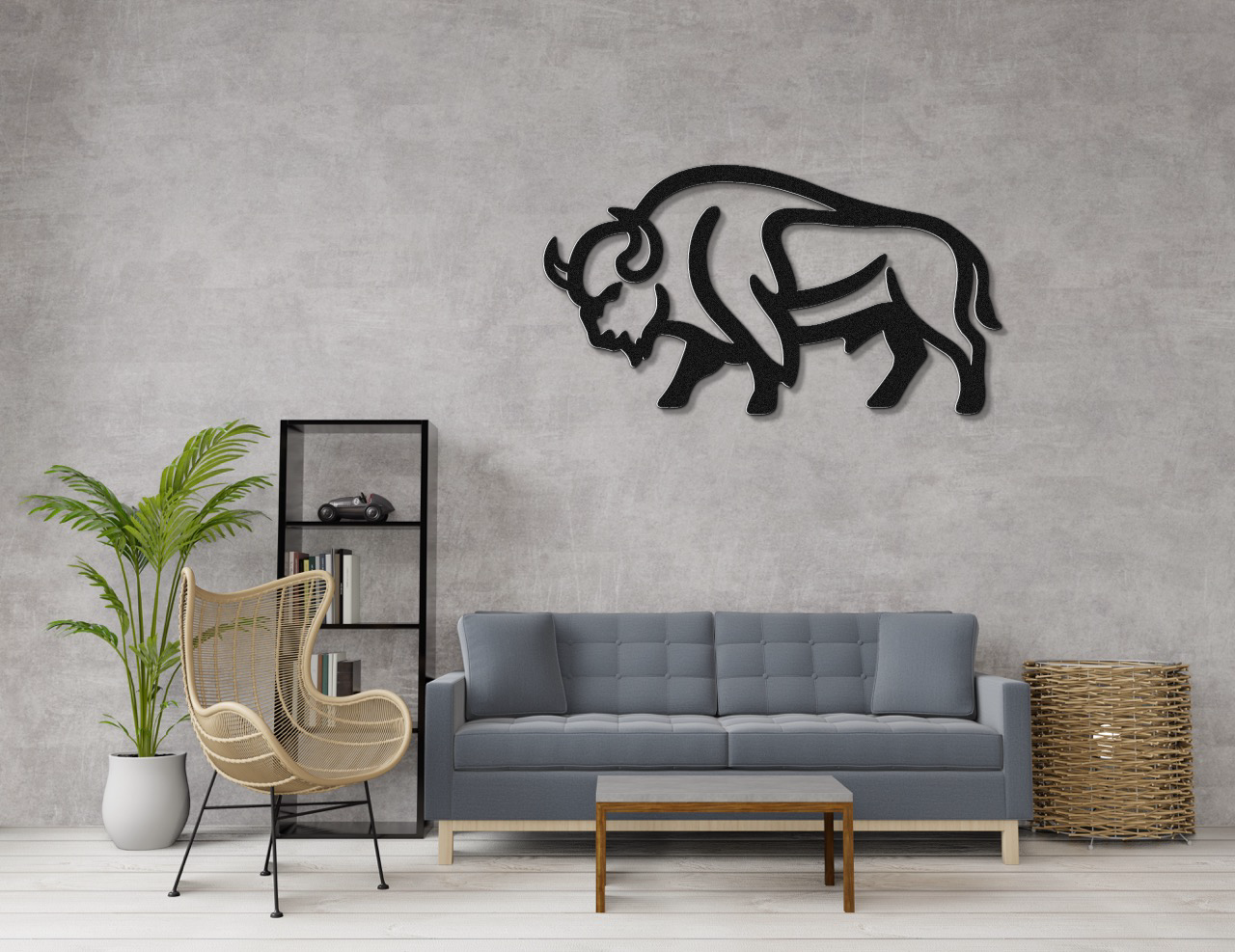 Buffalo Metal Wall Art