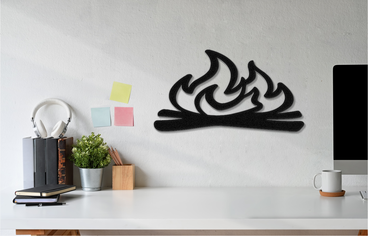 Campfire Metal Wall Art