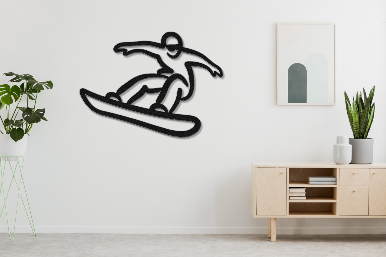 Snowboarding Metal Wall Art