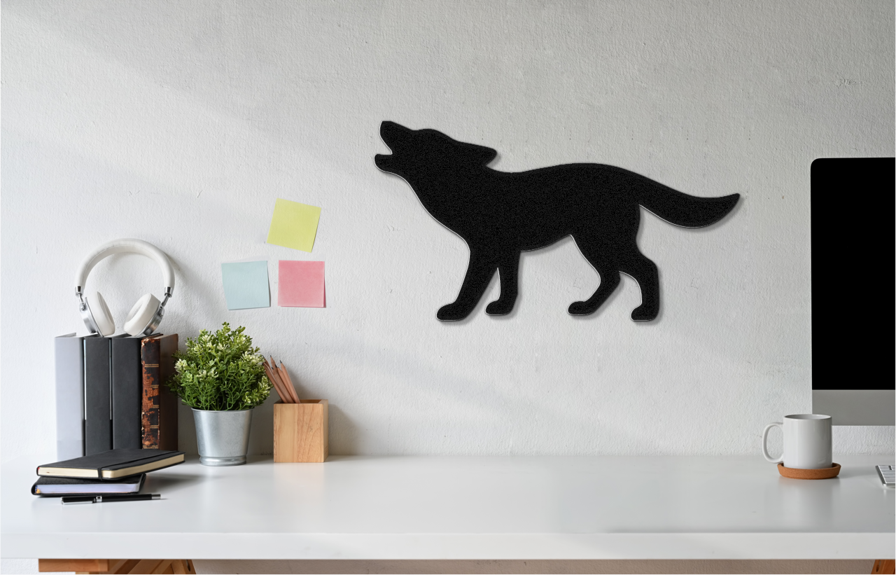 Howling Coyote Metal Wall Art