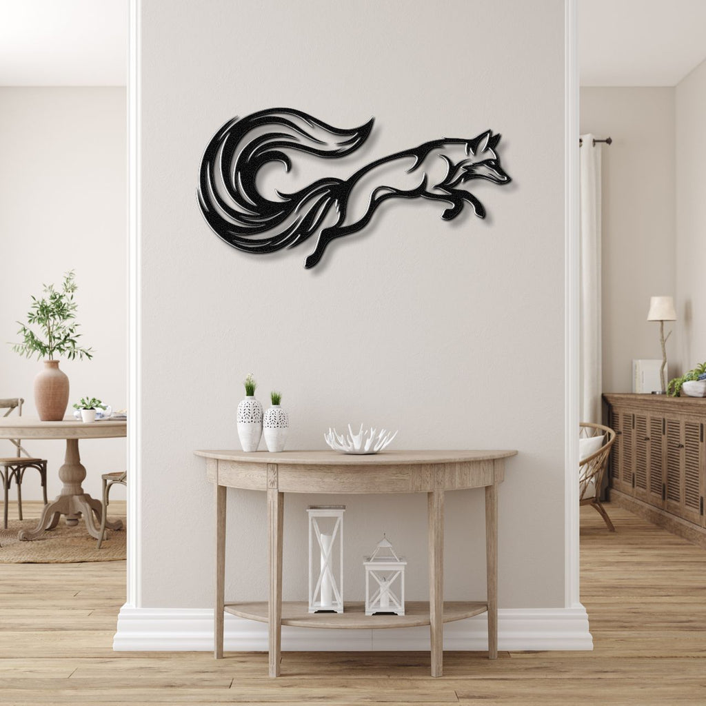 Sneaky Fox Metal Wall Art