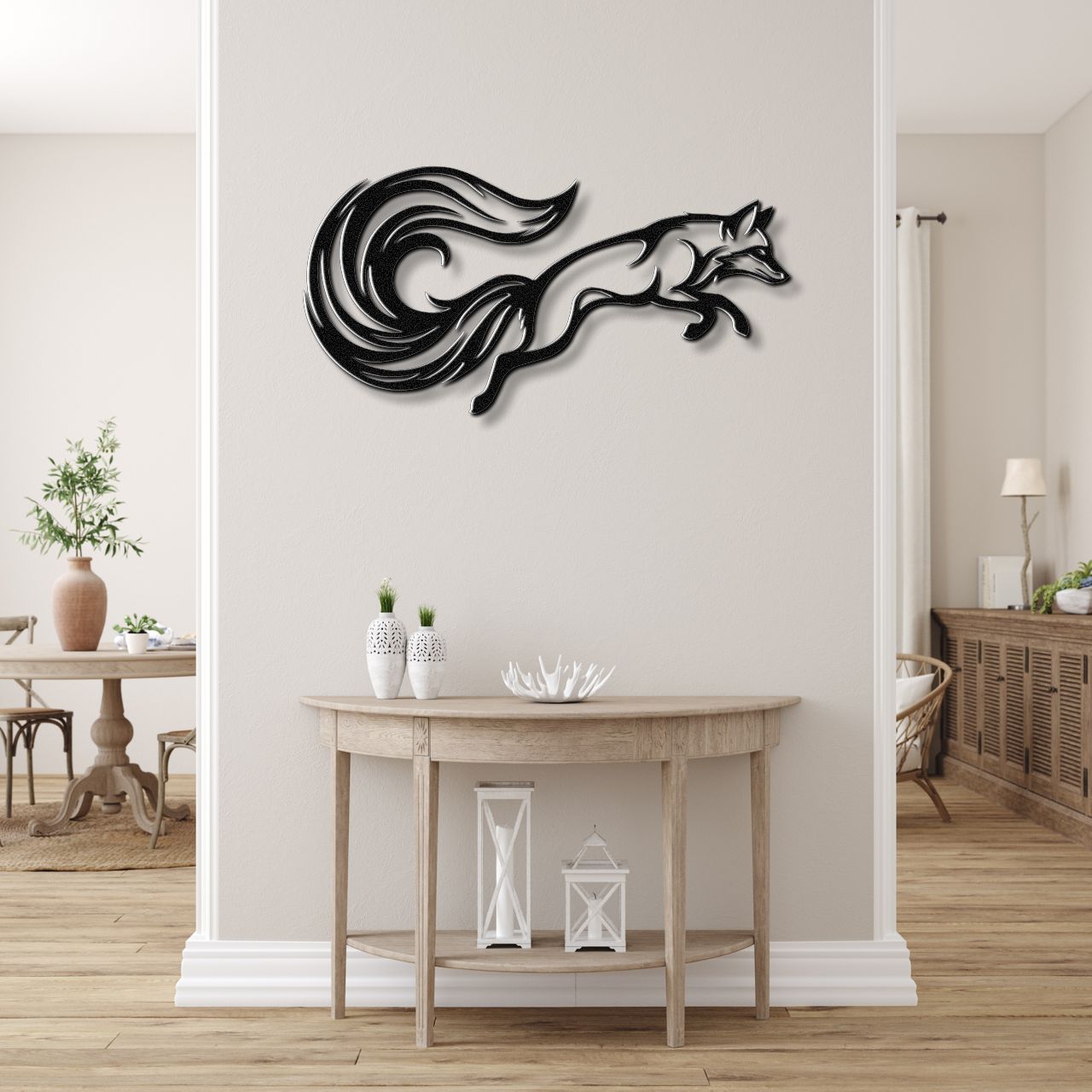 Sneaky Fox Metal Wall Art