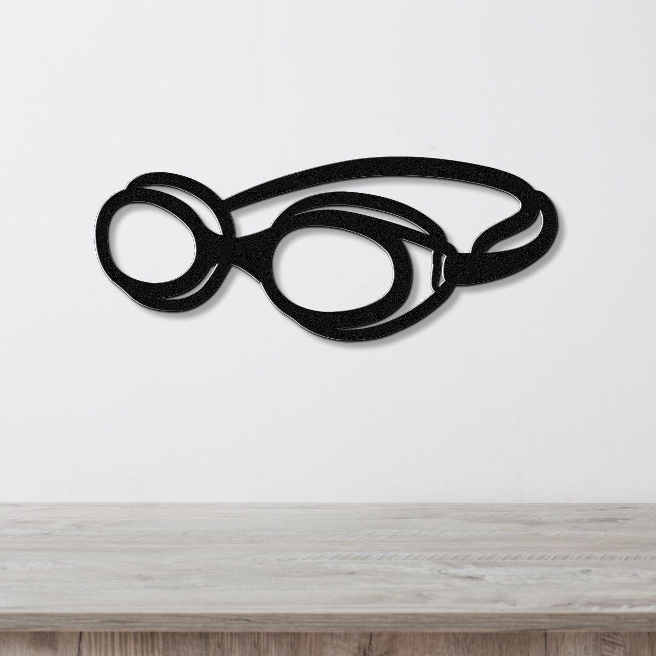 Swim Goggles Metal Wall Art