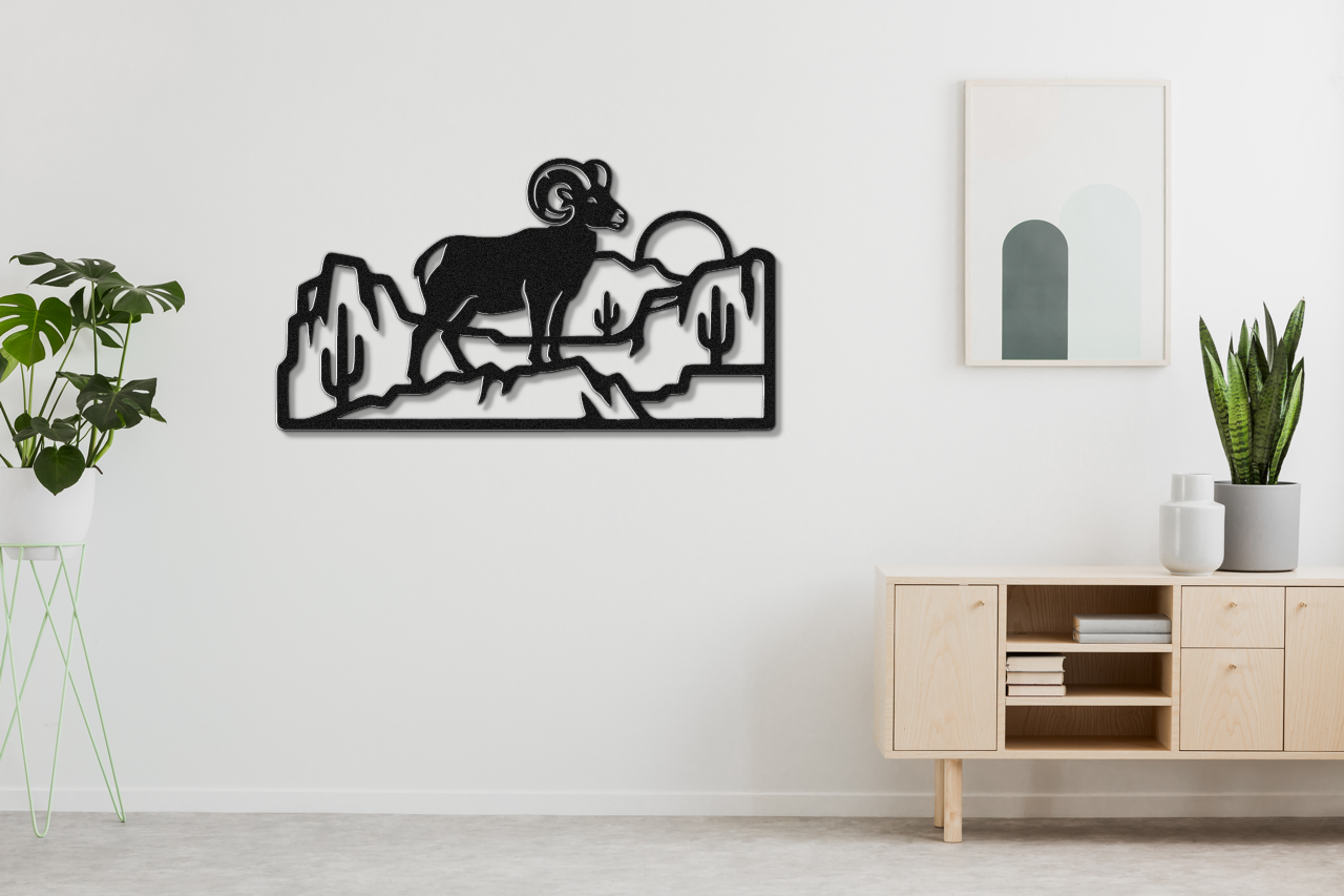 Arizona Bighorn Sheep Metal Wall Art