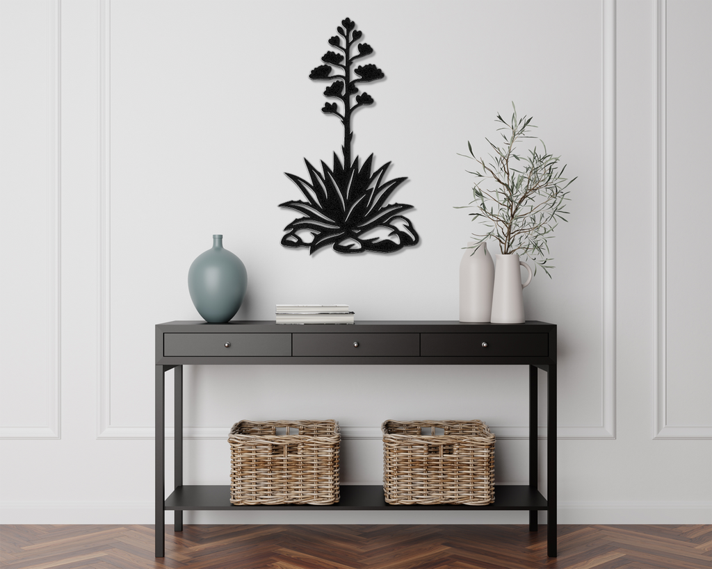 Blooming Agave Metal Wall Art
