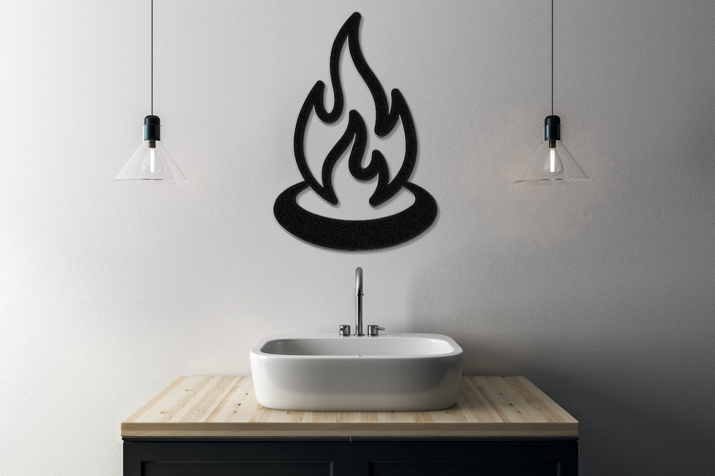 Campfire Metal Wall Art
