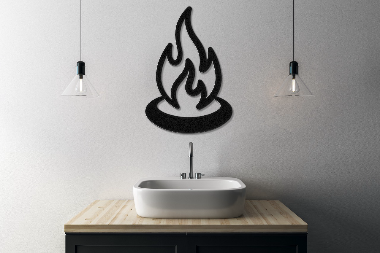 Campfire Metal Wall Art