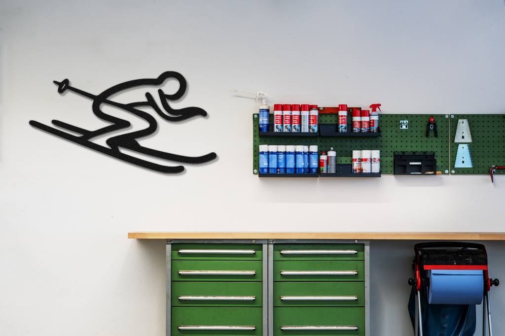 Skiing Metal Wall Art