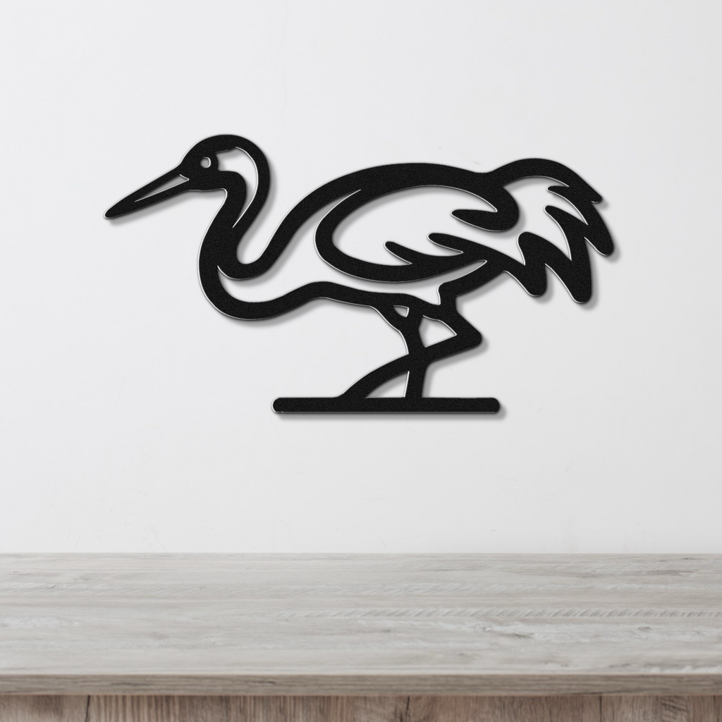 Crane Metal Wall Art