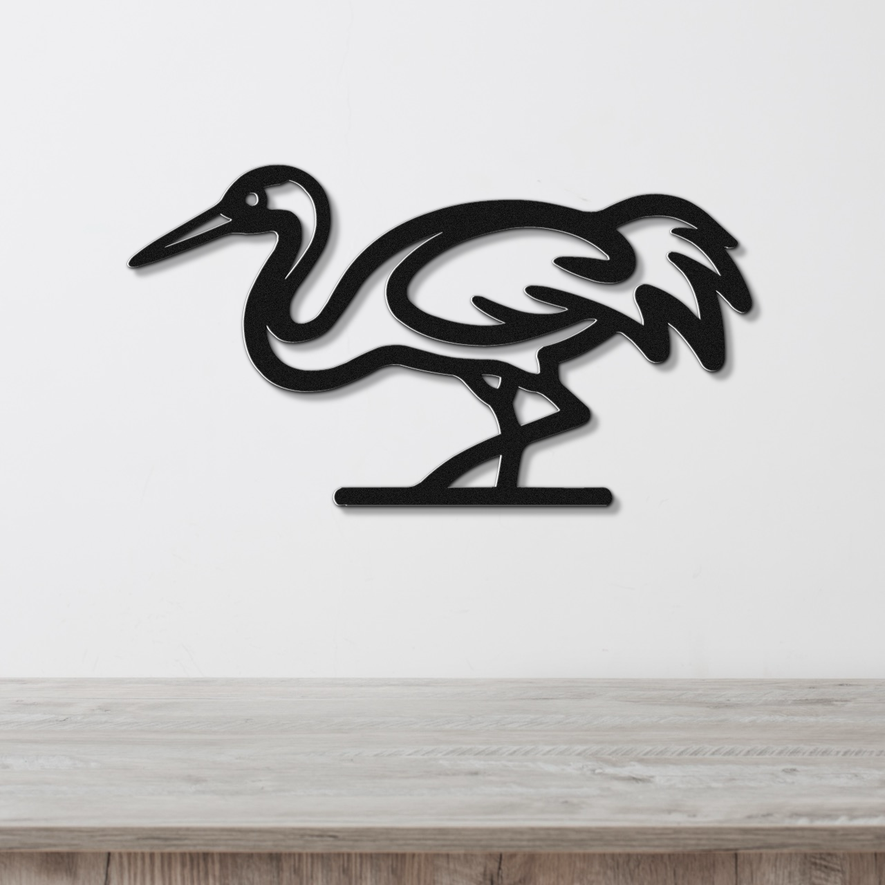 Crane Metal Wall Art