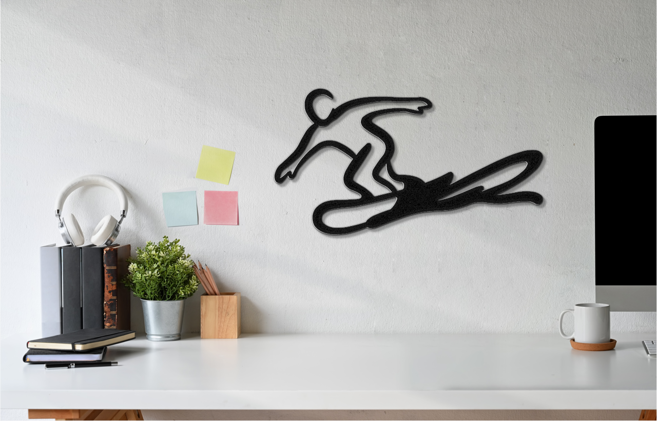 Snowboarding Metal Wall Art