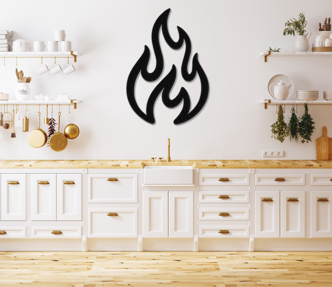 Abstract Fire Metal Wall Art