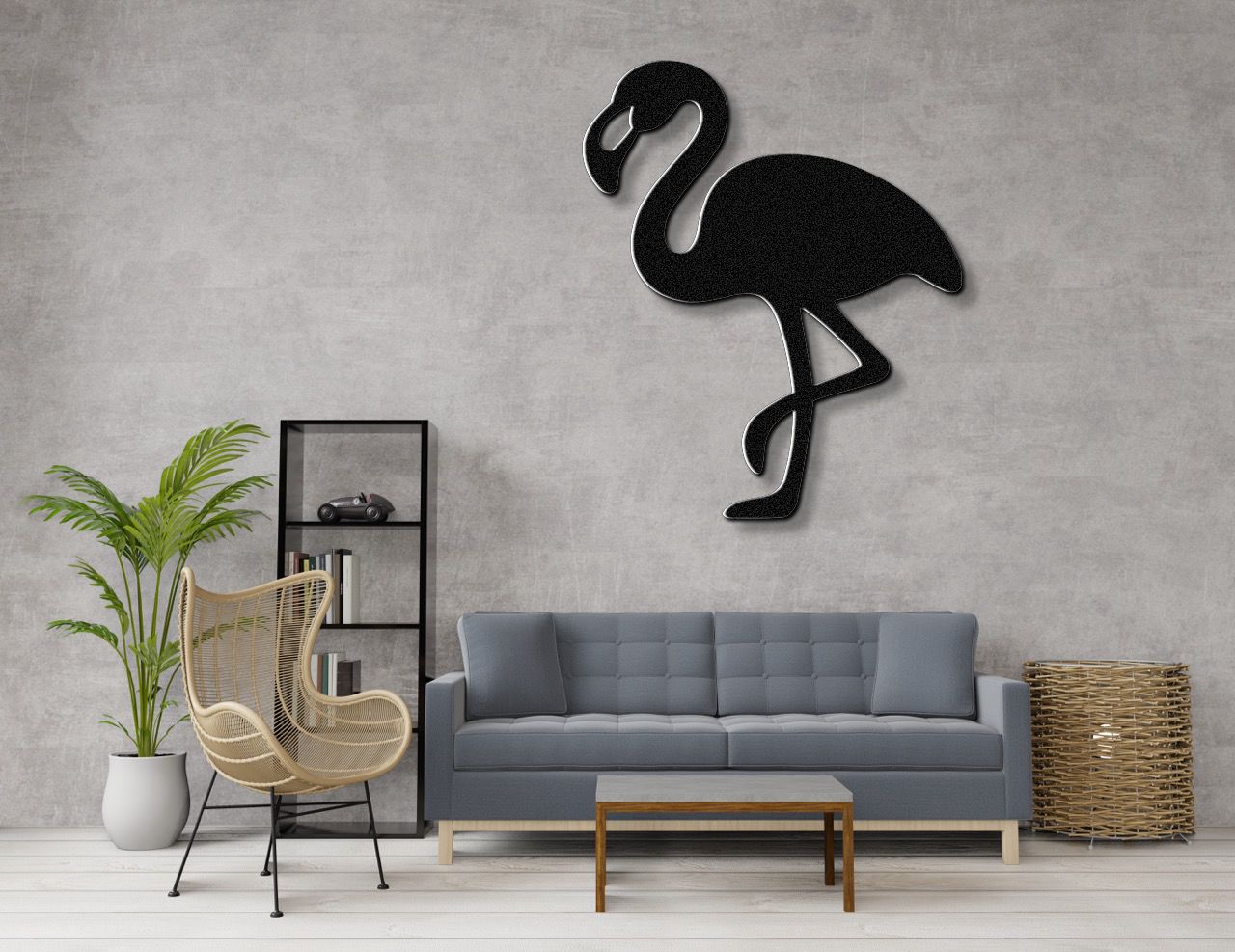 Flamingo Metal Wall Art