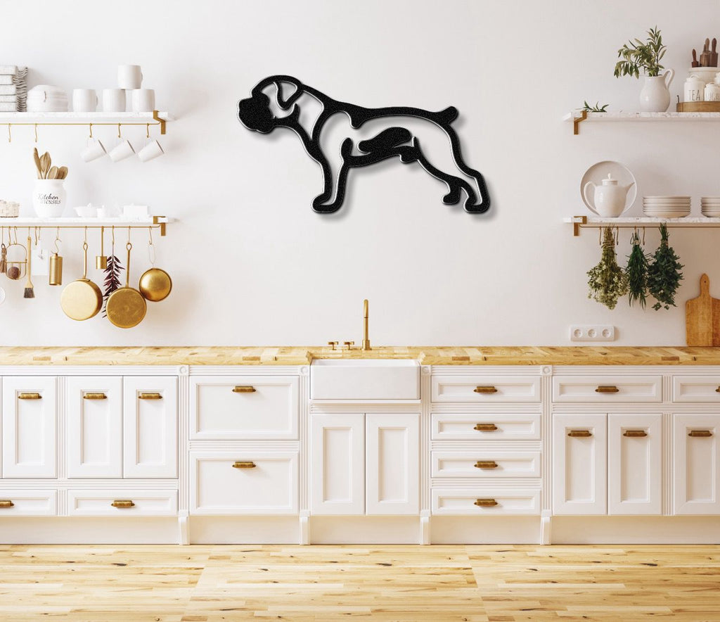 Boxer Dog Metal Wall Art