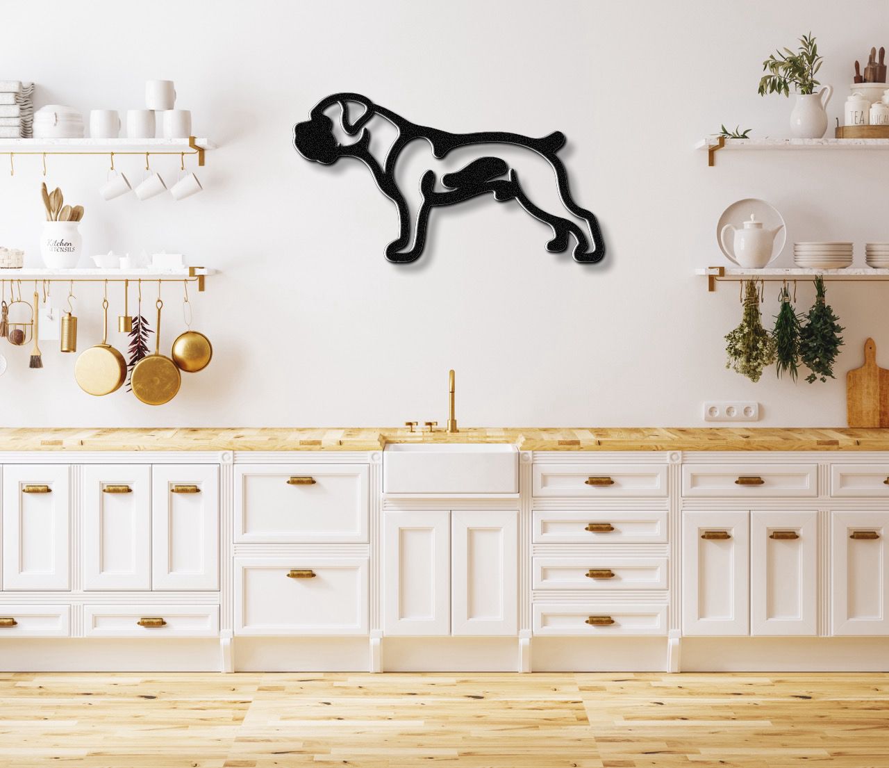 Boxer Dog Metal Wall Art