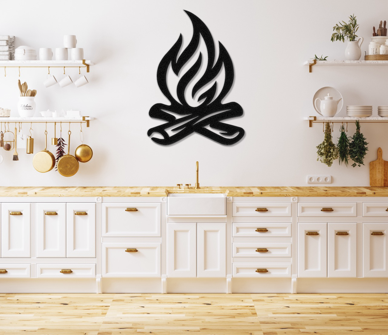 Campfire Metal Wall Art