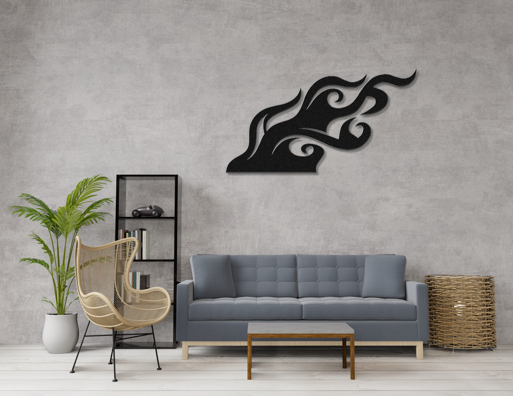 Abstract Fire Metal Wall Art
