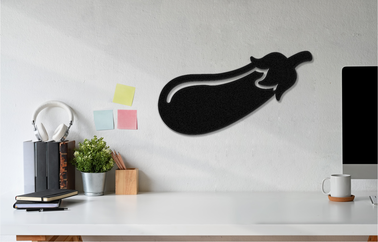 Eggplant Metal Wall Art