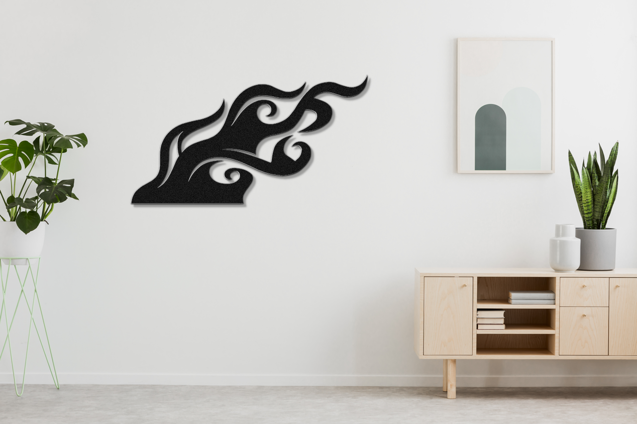 Abstract Fire Metal Wall Art