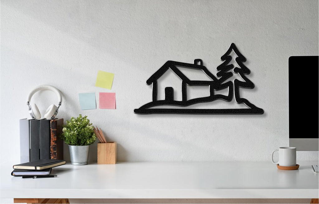 Mountain Cabin Metal Wall Art