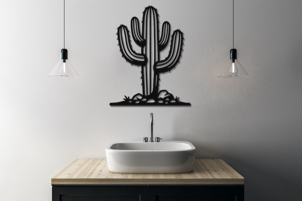 Saguaro Cactus Metal Wall Art