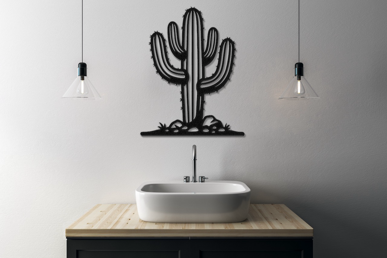 Saguaro Cactus Metal Wall Art