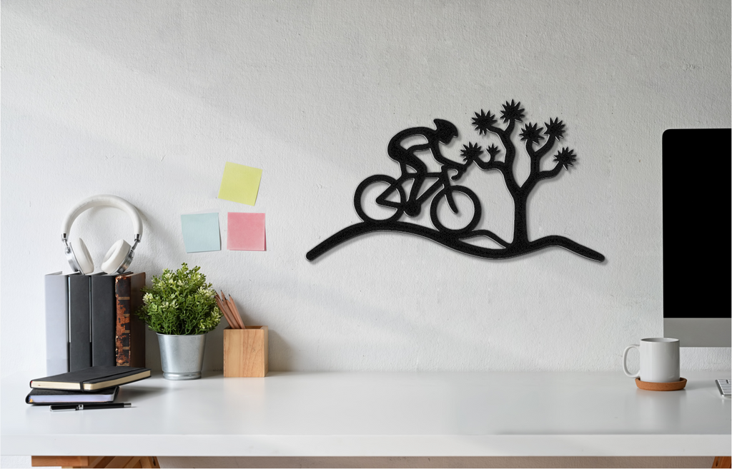 Joshua Tree Cycling Metal Wall Art