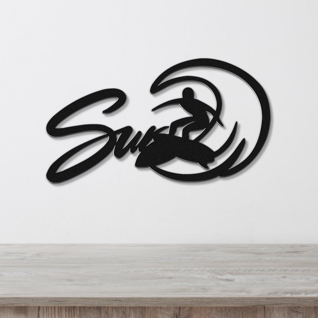 Surfer Metal Wall Art