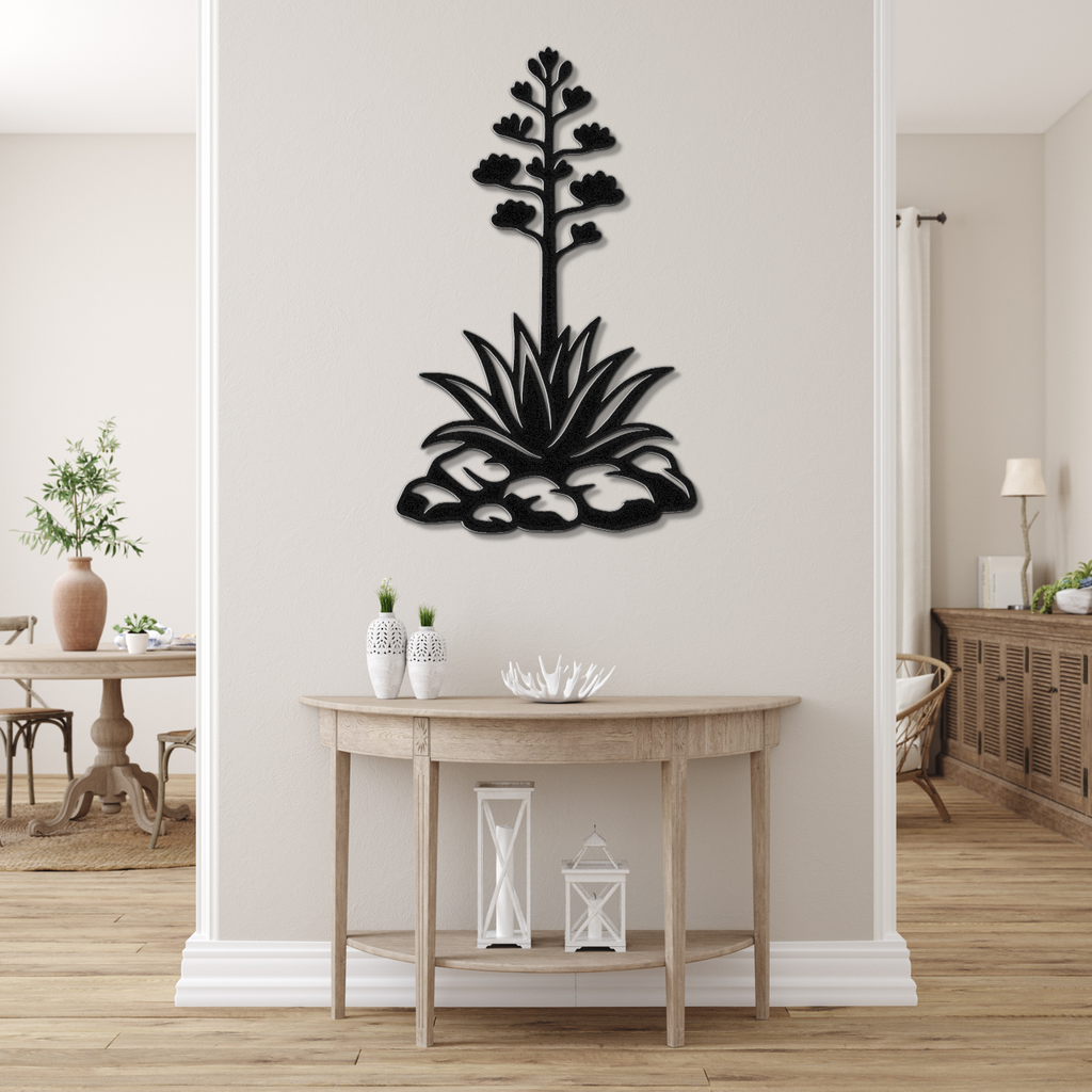 Blooming Agave Metal Wall Art