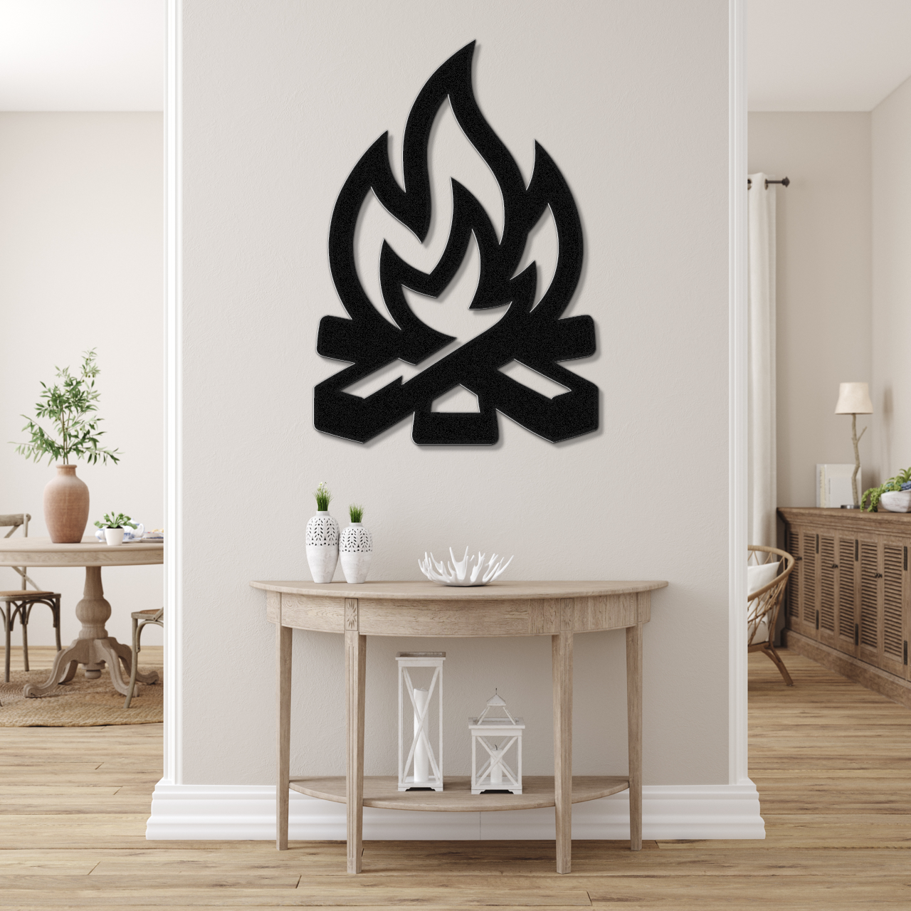 Campfire Metal Wall Art