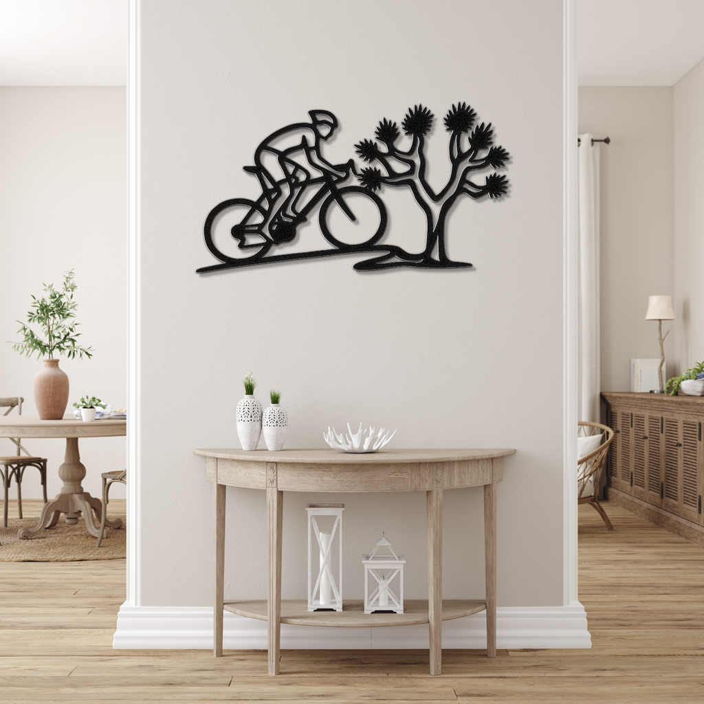 Joshua Tree Cycling Metal Wall Art