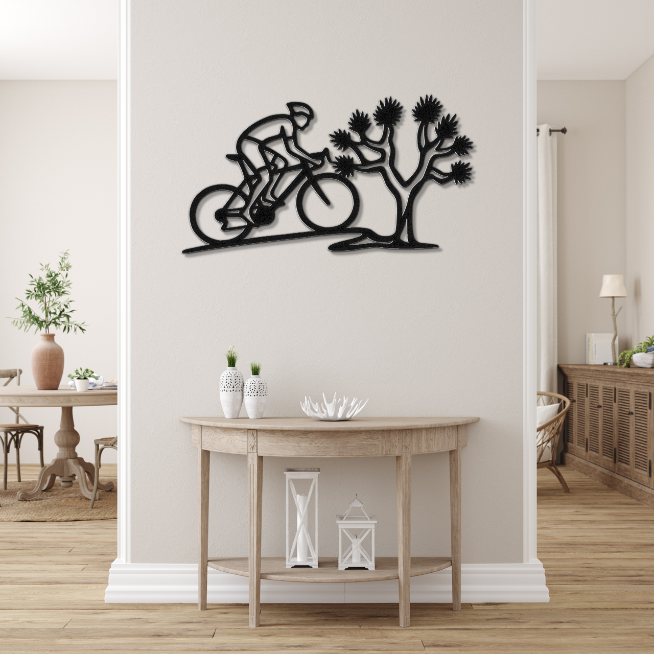 Joshua Tree Cycling Metal Wall Art