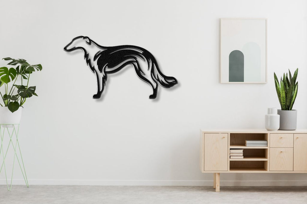 Borzoi Dog Metal Wall Art