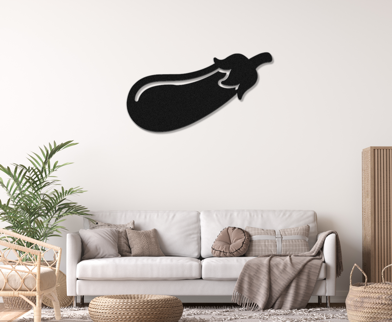 Eggplant Metal Wall Art