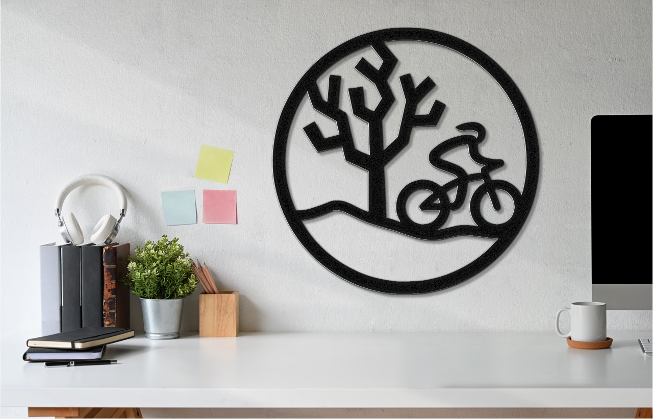Joshua Tree Cycling Metal Wall Art