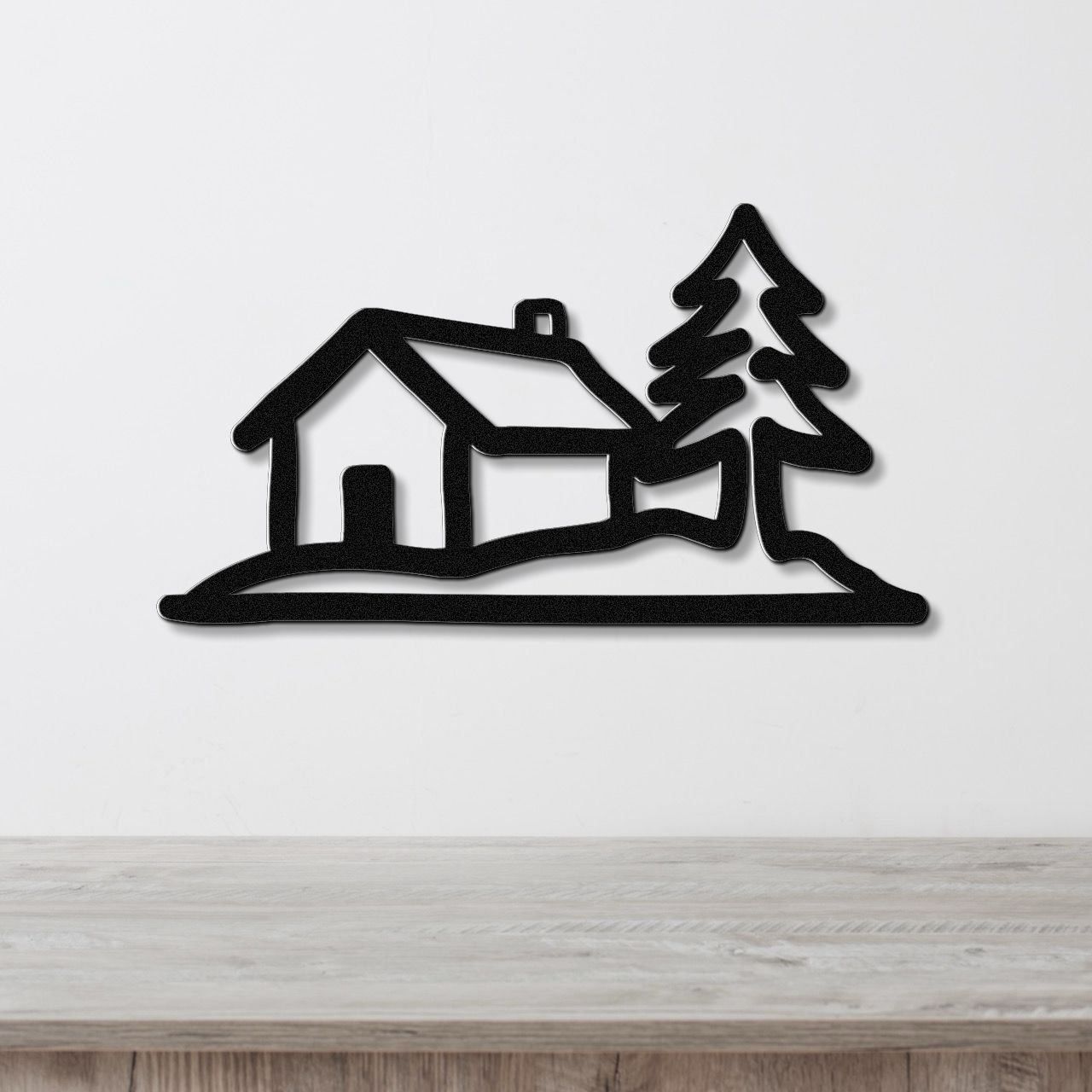 Mountain Cabin Metal Wall Art