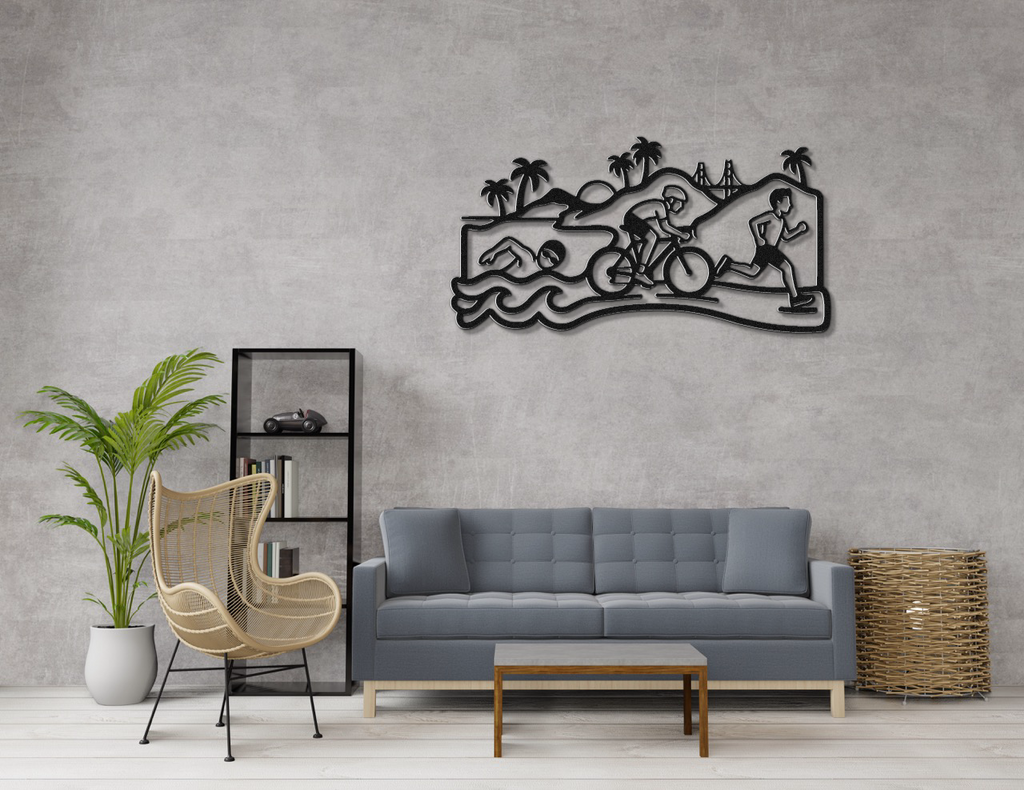Santa Cruz Triathlon Metal Wall Art