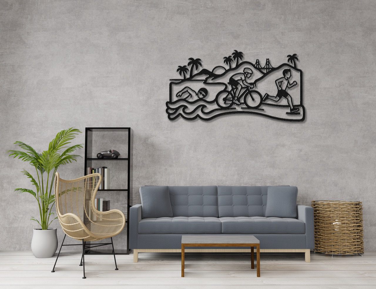Santa Cruz Triathlon Metal Wall Art