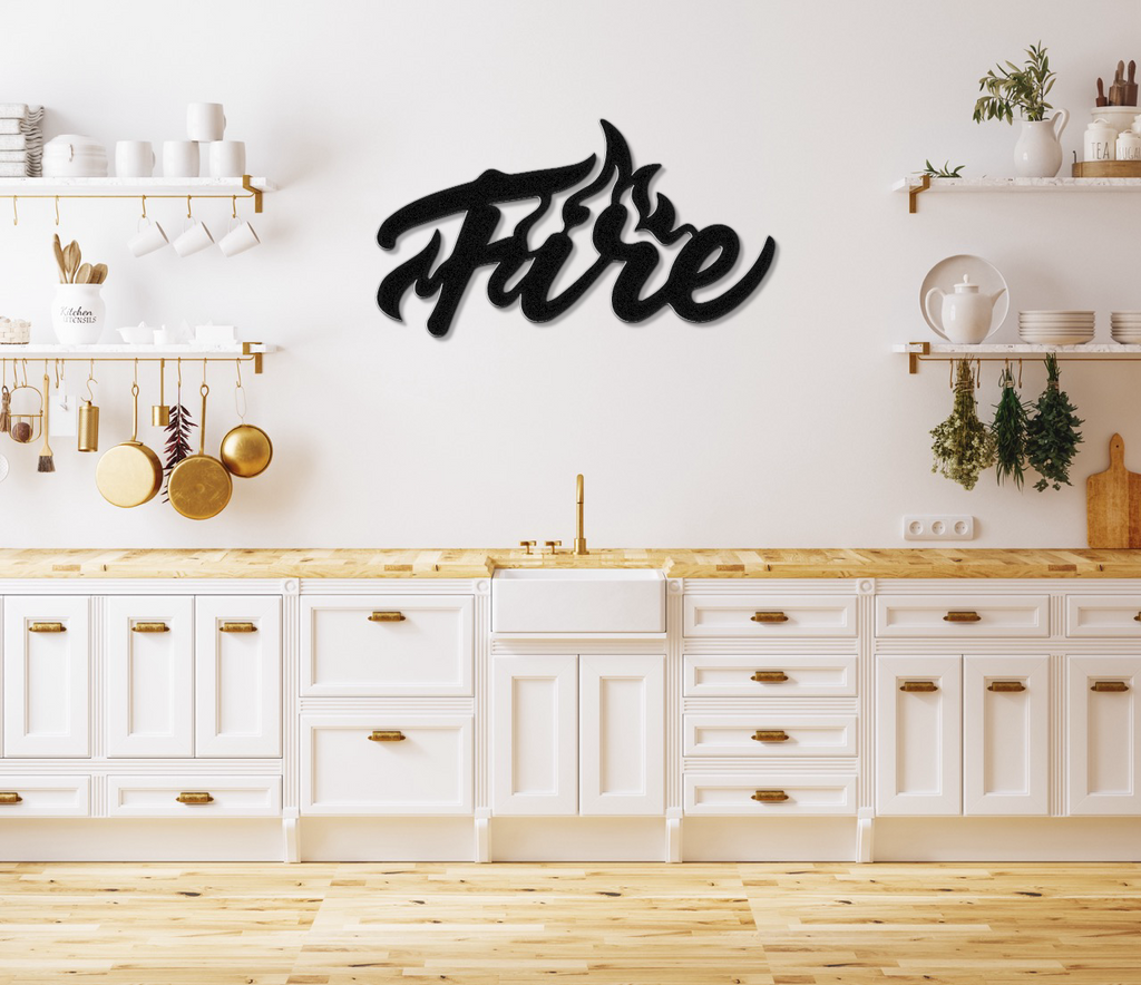 Abstract Fire Metal Wall Art
