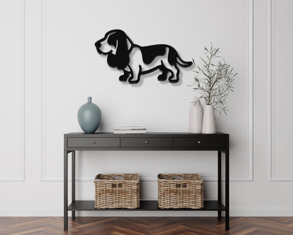 Basset Hound Metal Wall Art
