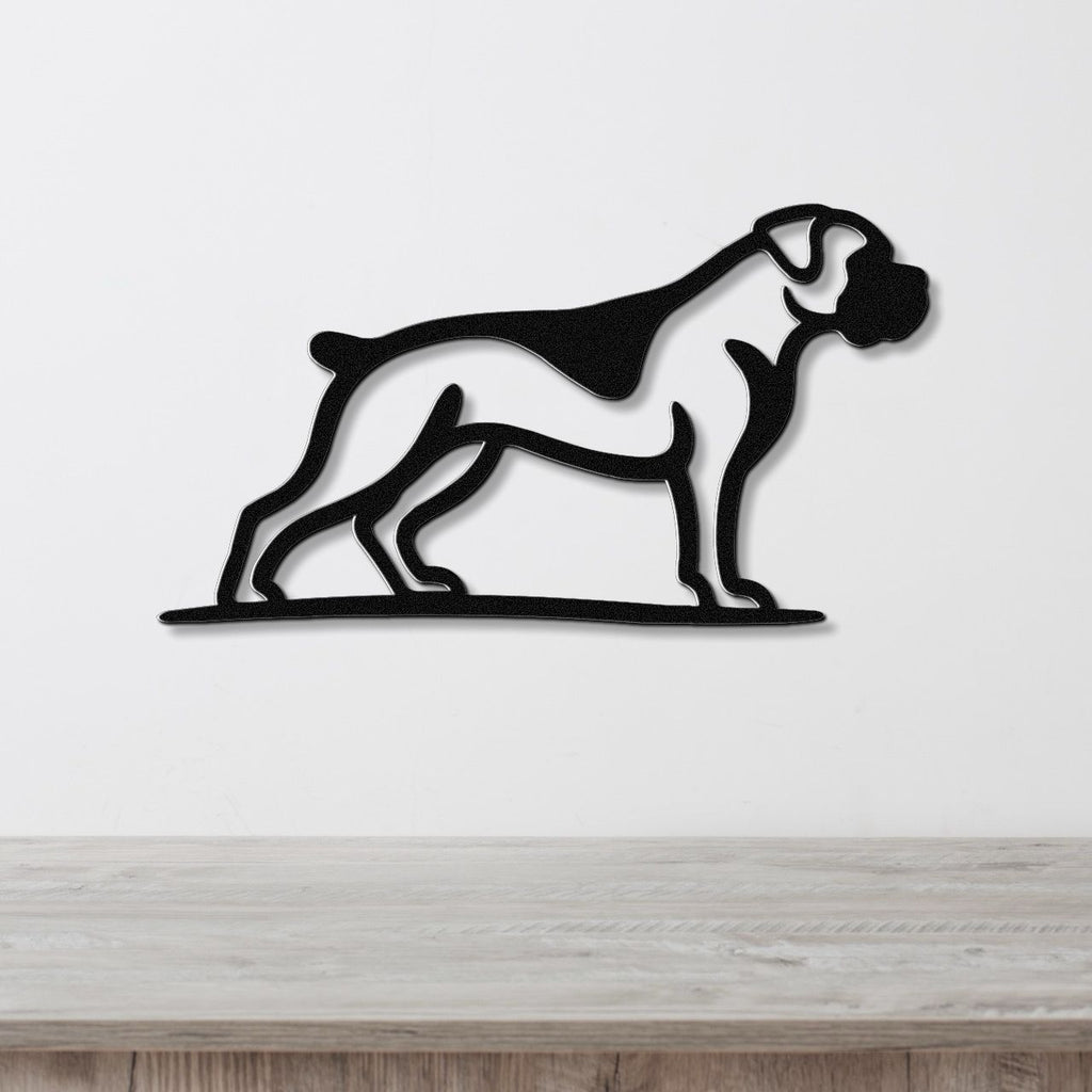 Boxer Dog Metal Wall Art