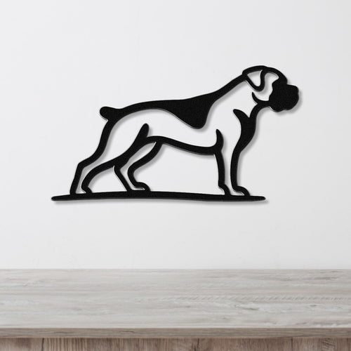Boxer Dog Metal Wall Art