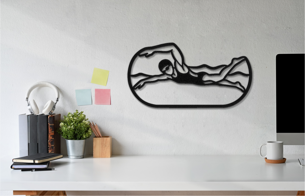Swimmer Metal Wall Art
