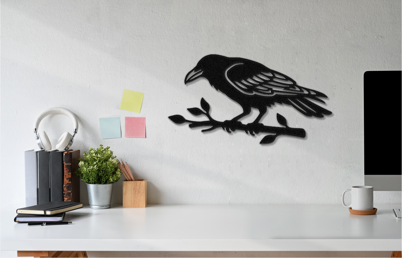Raven Metal Wall Art