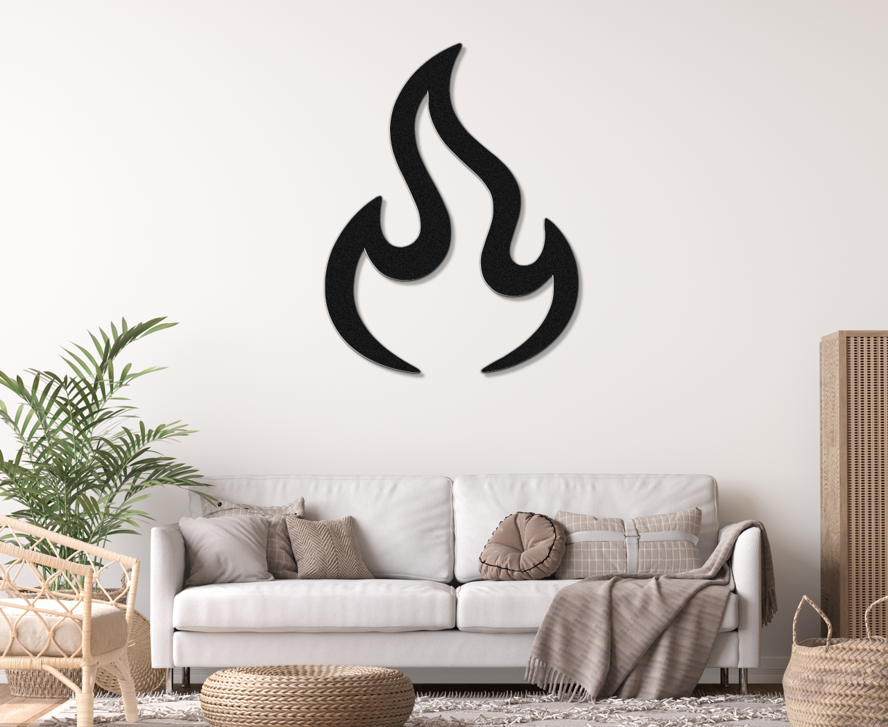 Abstract Fire Metal Wall Art
